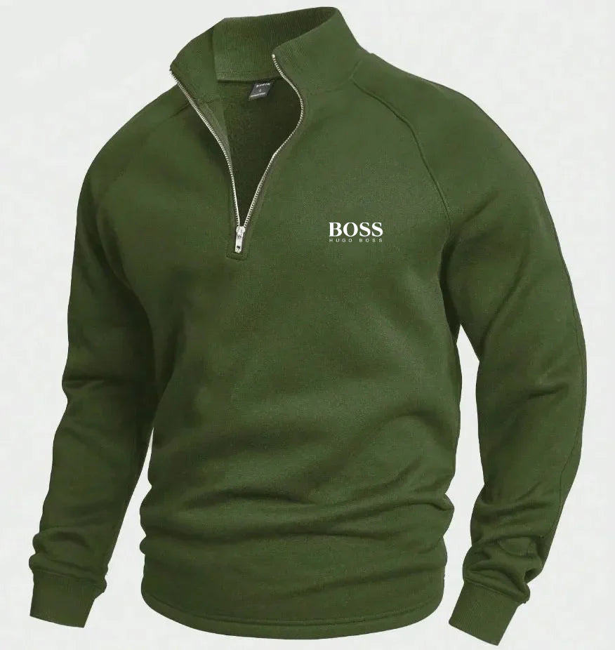 BSS™ Cotton Half Zip Jumper