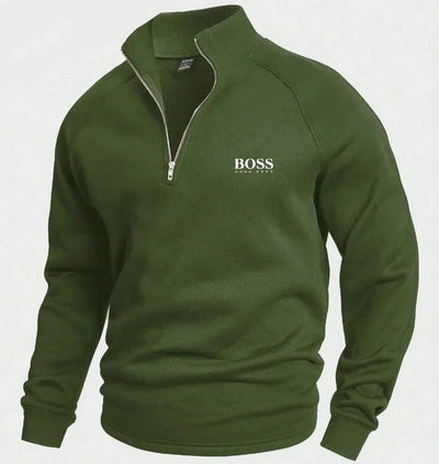 BSS™ Cotton Half Zip Jumper
