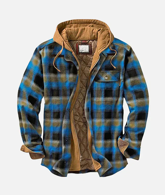 Plaid patchwork jacket