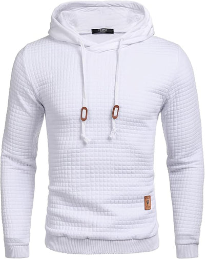 Waffle Knit Pullover Hoodie