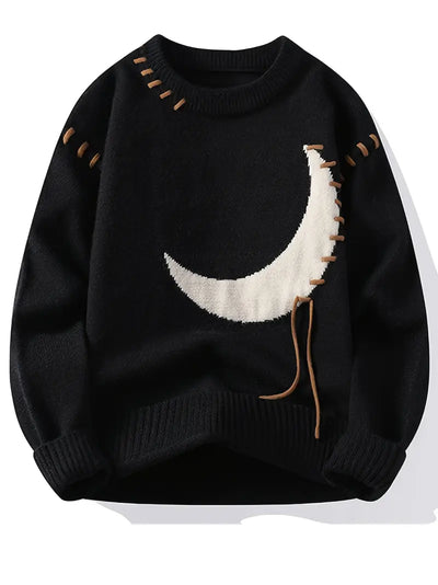 Men's Distressed Asymmetrical Sweater