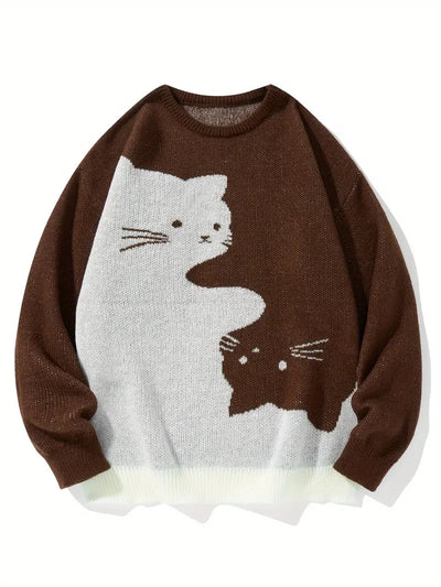 Cozy Cat Graphic Sweater